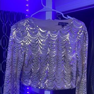 Crystal Doll Women's Sequin Top - Gold